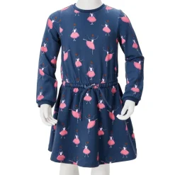 vidaXL Vestido infantil azul marino 104 Online