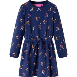 vidaXL Vestido infantil azul marino 104 New