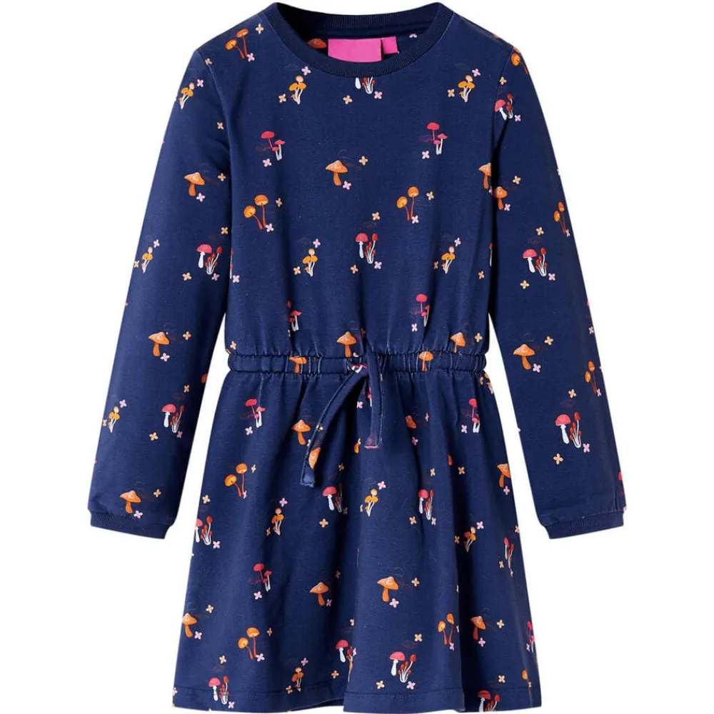 vidaXL Vestido infantil azul marino 104 New
