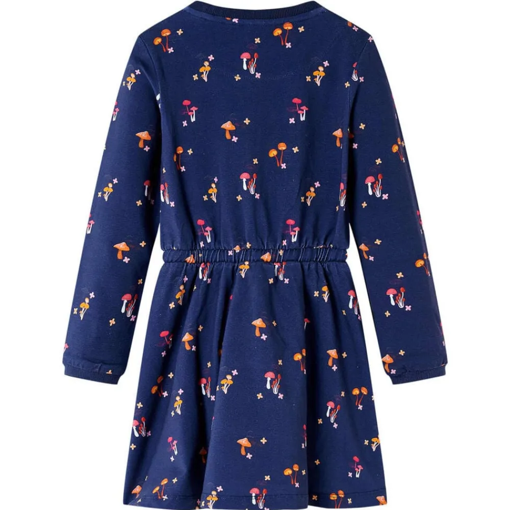 vidaXL Vestido infantil azul marino 104 New