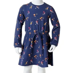 vidaXL Vestido infantil azul marino 104 New