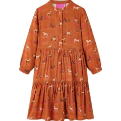 vidaXL Ropa Y Accesorios-Vestido infantil color coñac 104