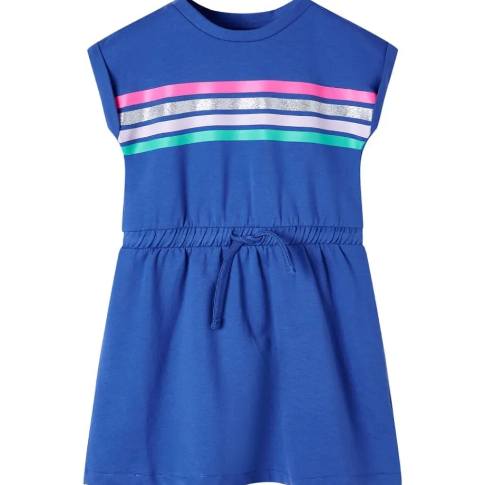 vidaXL Vestido infantil con cordón azul cobalto 104 Clearance