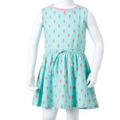 vidaXL Vestido infantil con cordón verde mint 104
