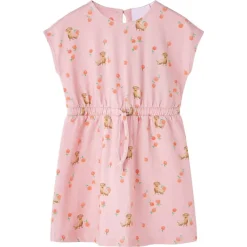 vidaXL Ropa Y Accesorios-Vestido infantil con cordón naranja claro 116