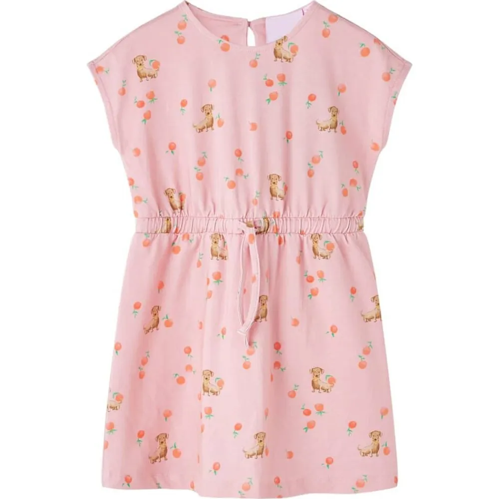 vidaXL Ropa Y Accesorios-Vestido infantil con cordón naranja claro 116
