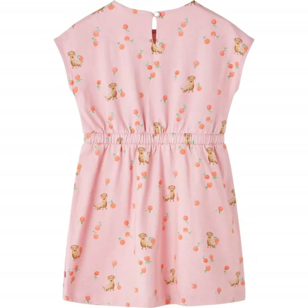 vidaXL Ropa Y Accesorios-Vestido infantil con cordón naranja claro 116