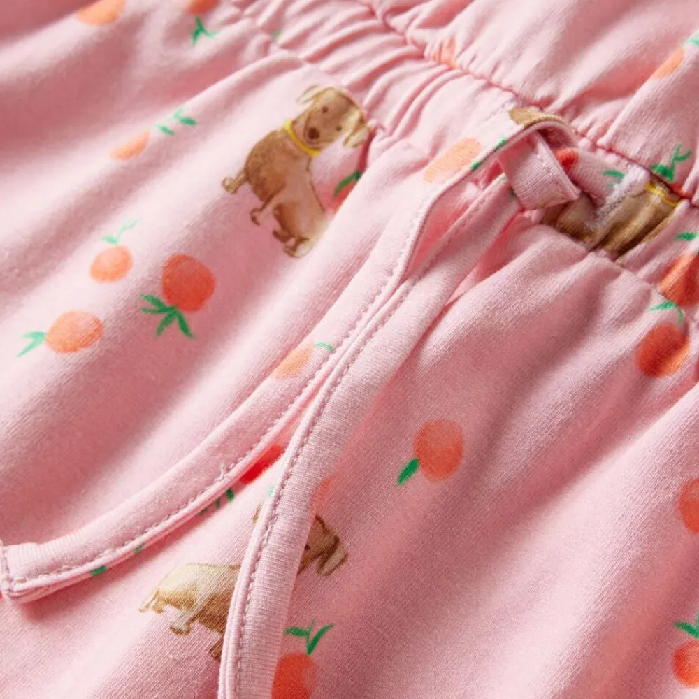 vidaXL Ropa Y Accesorios-Vestido infantil con cordón naranja claro 116