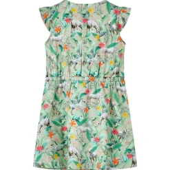 vidaXL Ropa Y Accesorios-Vestido infantil con mangas volantes caqui claro 104