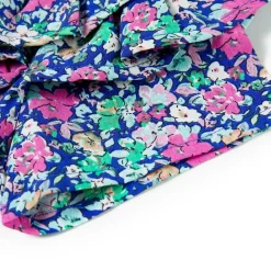 vidaXL Ropa Y Accesorios-Vestido infantil de mangas con volantes azul cobalto 92