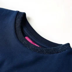 vidaXL Ropa Y Accesorios-Vestido infantil de manga larga azul marino 92