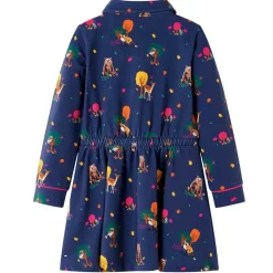 vidaXL Vestido infantil de manga larga cordón azul marino 92 Best