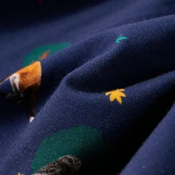 vidaXL Vestido infantil de manga larga cordón azul marino 92 Best