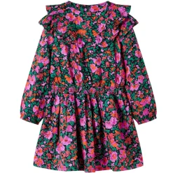 vidaXL Vestido infantil de manga larga rosa chillón 92 Sale