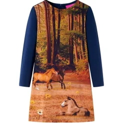 vidaXL Ropa Y Accesorios-Vestido infantil de manga larga 104