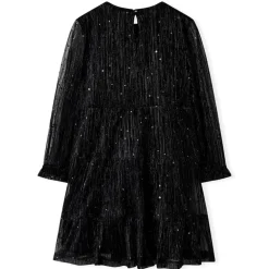 vidaXL Ropa Y Accesorios-Vestido infantil de manga larga negro 92