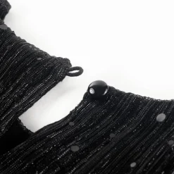 vidaXL Ropa Y Accesorios-Vestido infantil de manga larga negro 92