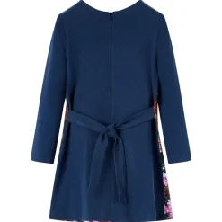 vidaXL Vestido infantil de manga larga 116 Azul marino Online