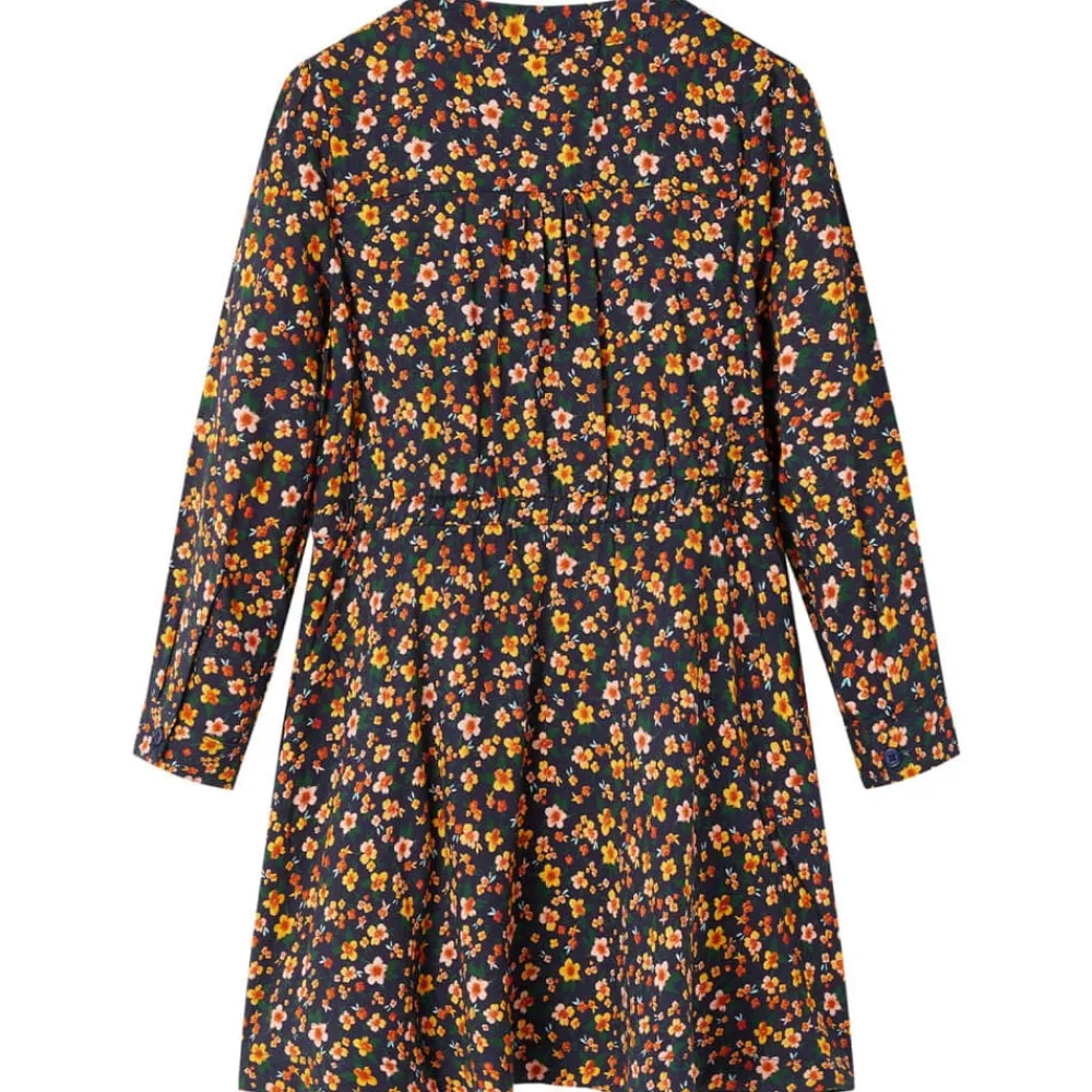 vidaXL Vestido infantil de manga larga azul marino 92