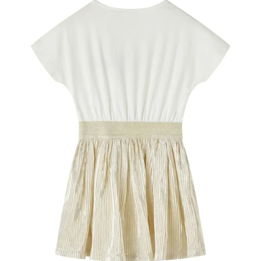 vidaXL Ropa Y Accesorios-Vestido infantil de manga corta color crudo 104