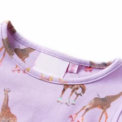 vidaXL Vestido infantil mangas con volantes cordón lila 92 Sale