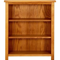 vidaXL vidaX Estantería de 3 niveles de madera maciza de roble 70x22,5x82 cm Hot
