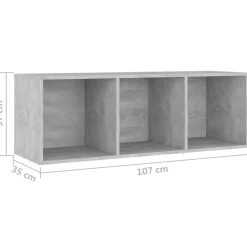 vidaXL | Gabinete de TV | 3 pcs 37 x 35 x 107.5 cm Gris hormigón Hot