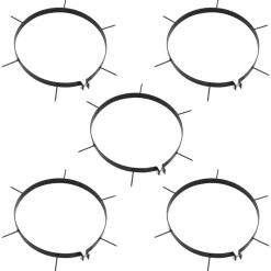 vidaXL Jardín-Abrazadera para aireador césped con pinchos 5 uds hierro Ø30cm