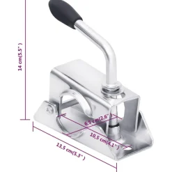 vidaXL Piezas Y Accesorios Para Vehículos-Abrazadera para rueda jockey acero galvanizado 13,5x6,5x14 cm