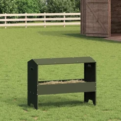 vidaXL Abrevadero para ganado 79 x 35 x 62 cm Verde oliva Clearance