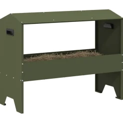 vidaXL Abrevadero para ganado 79 x 35 x 62 cm Verde oliva Clearance