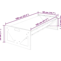 vidaXL Abrevadero para ganado 108 x 50 x 28 cm Verde oliva Discount