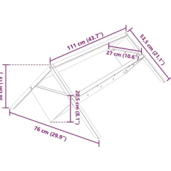 vidaXL Abrevadero para ganado Plateado 111 x 76 x 38 cm Acero galvanizado New