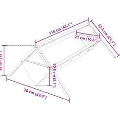 vidaXL Abrevadero para ganado 111 x 76 x 38 cm Negro Discount