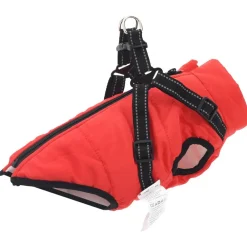 vidaXL Abrigo para Perros L24 Vellón y poliéster Rojo Hot