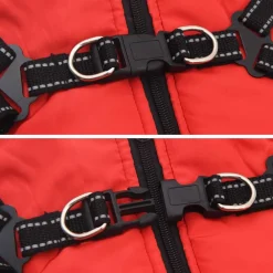 vidaXL Abrigo para Perros L24 Vellón y poliéster Rojo Hot