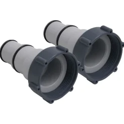 vidaXL Piscina Y Spa-Adaptadores para manguera de piscina 2 unidades plástico