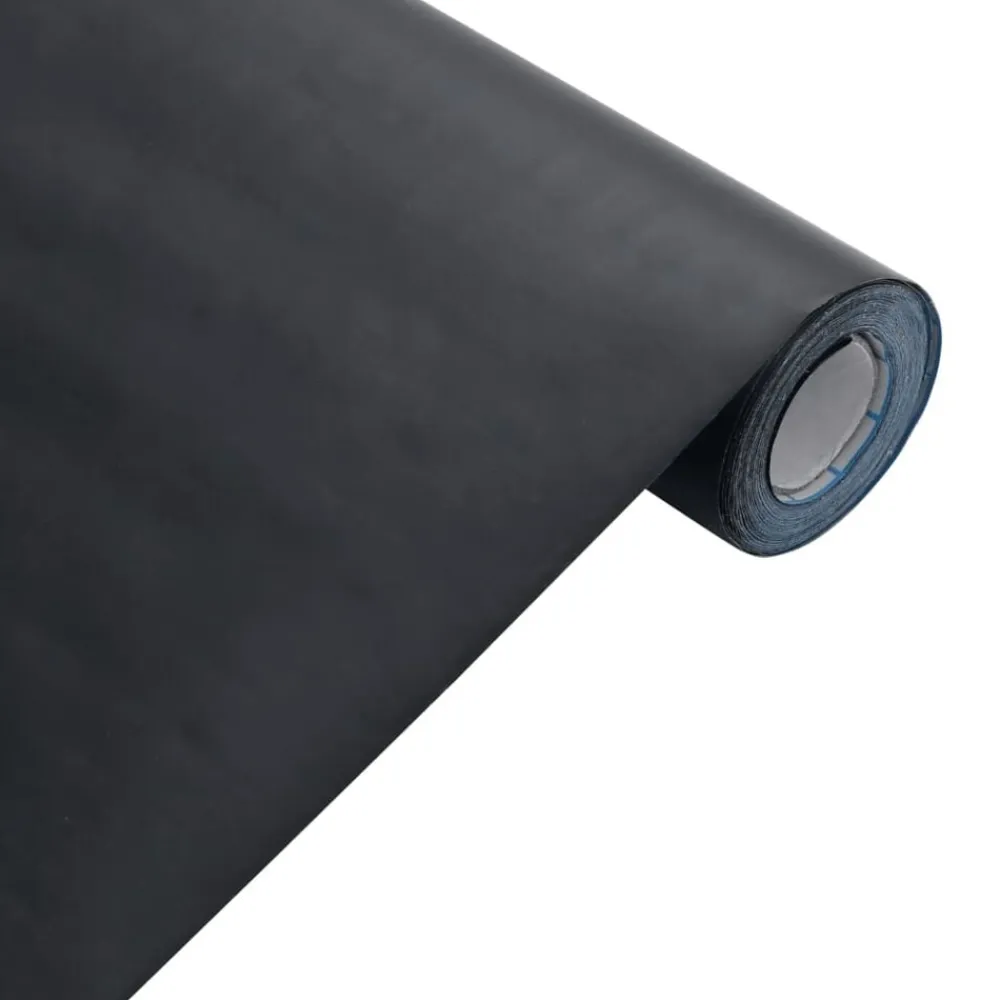 vidaXL Adhesivo para muebles autoadhesivo mate 90x500 cm PVC Negro Online