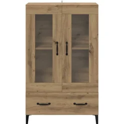 vidaXL Alacena con cajón Roble artesanal 70 x 31 x 115 cm Roble artisan New