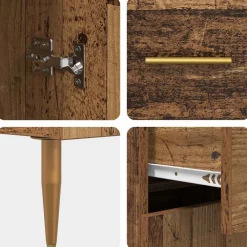 vidaXL Armarios Y Almacenamiento-Alacena 69,5 x 34 x 180 cm Madera contrachapada