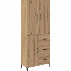 vidaXL Armarios Y Almacenamiento-Alacena Roble artesanal 69,5 x 34 x 180 cm Madera contrachapada