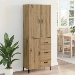 vidaXL Armarios Y Almacenamiento-Alacena Roble artesanal 69,5 x 34 x 180 cm Madera contrachapada