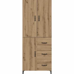 vidaXL Armarios Y Almacenamiento-Alacena Roble artesanal 69,5 x 34 x 180 cm Madera contrachapada