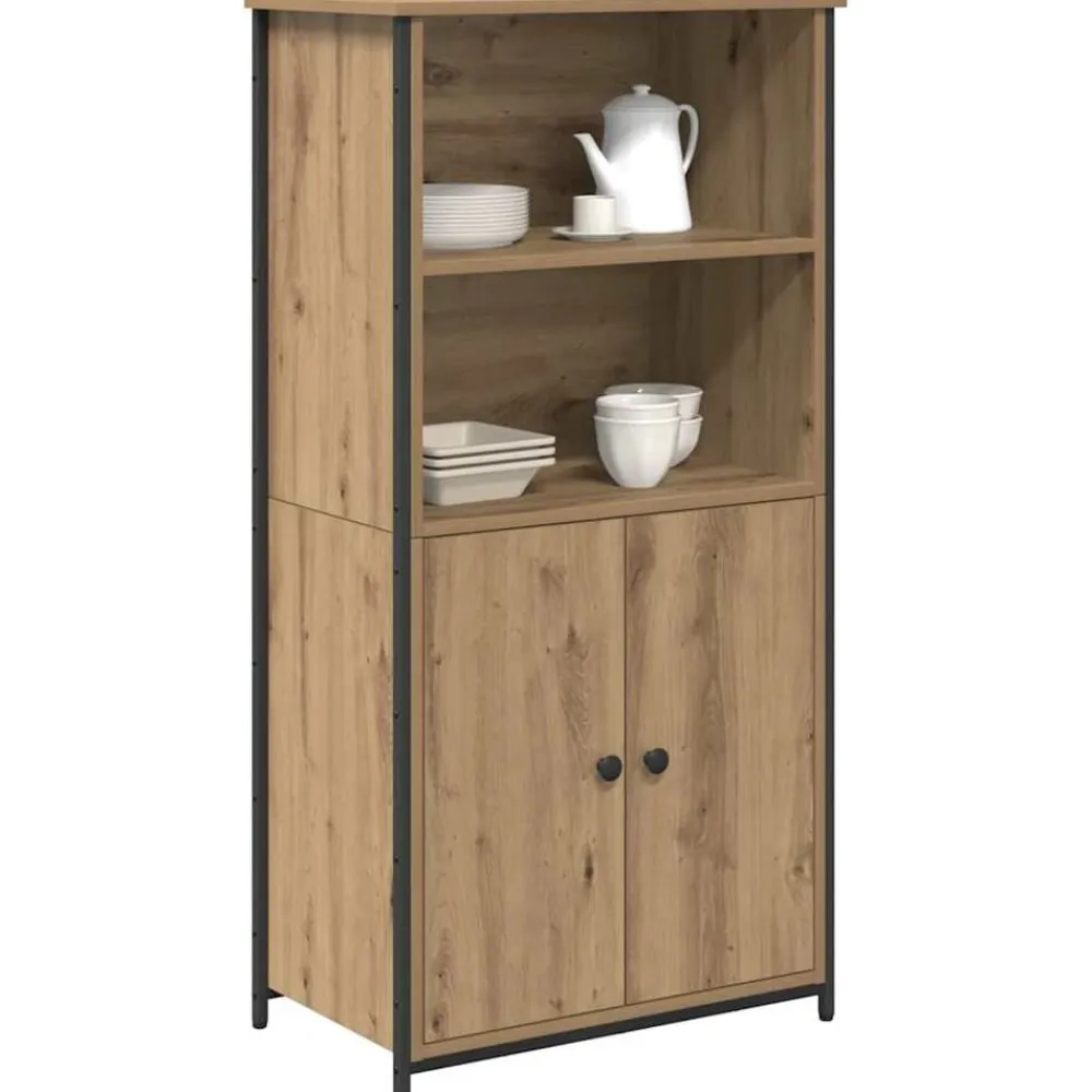 vidaXL Armarios Y Almacenamiento-Alacena Roble artesanal 62 x 36 x 121,5 cm Madera contrachapada