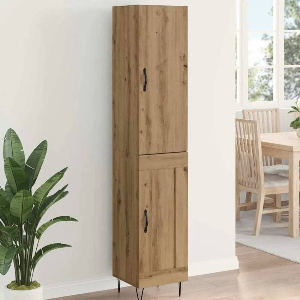 vidaXL Armarios Y Almacenamiento-Alacena Roble artesanal 34,5 x 34 x 90 cm Madera contrachapada