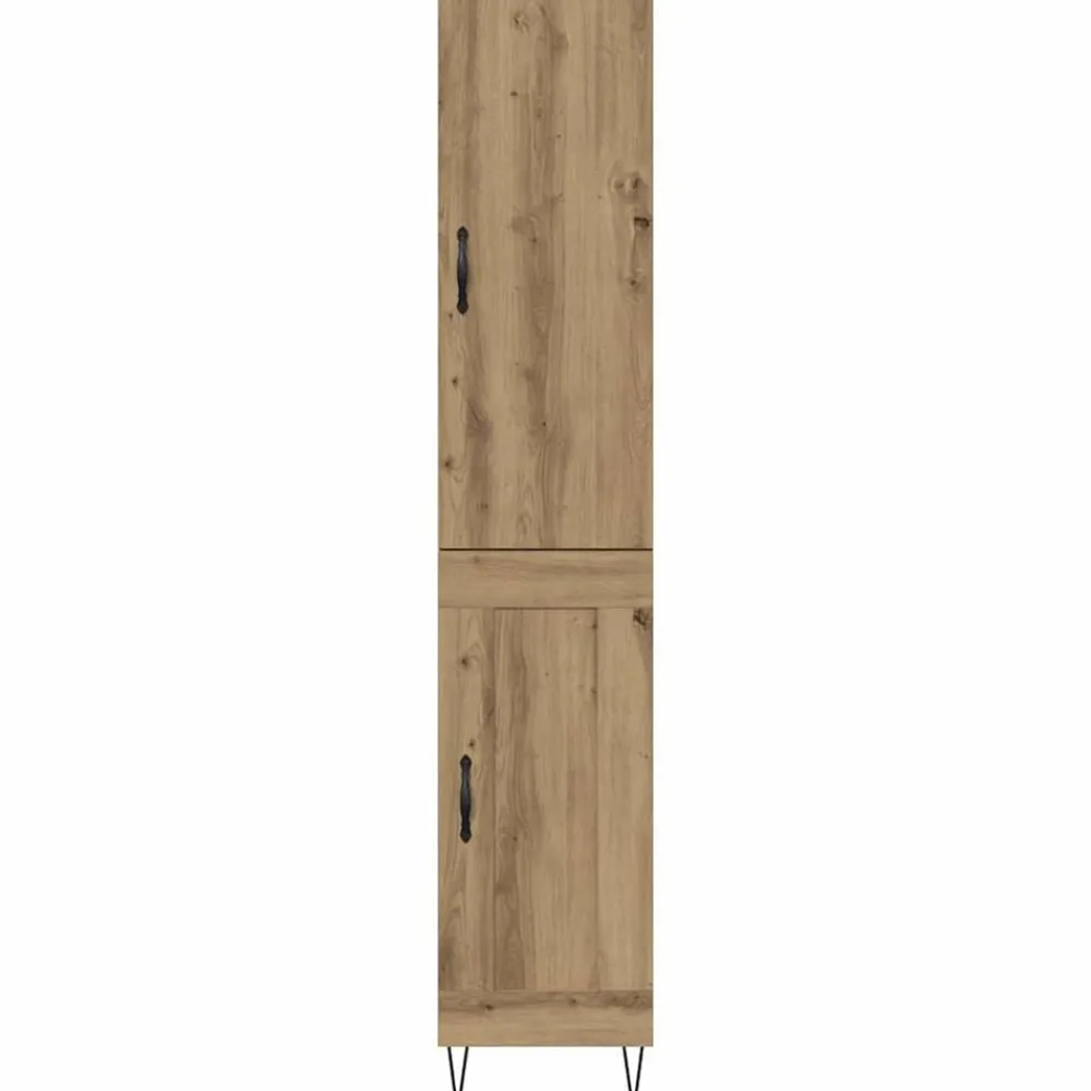 vidaXL Armarios Y Almacenamiento-Alacena Roble artesanal 34,5 x 34 x 90 cm Madera contrachapada