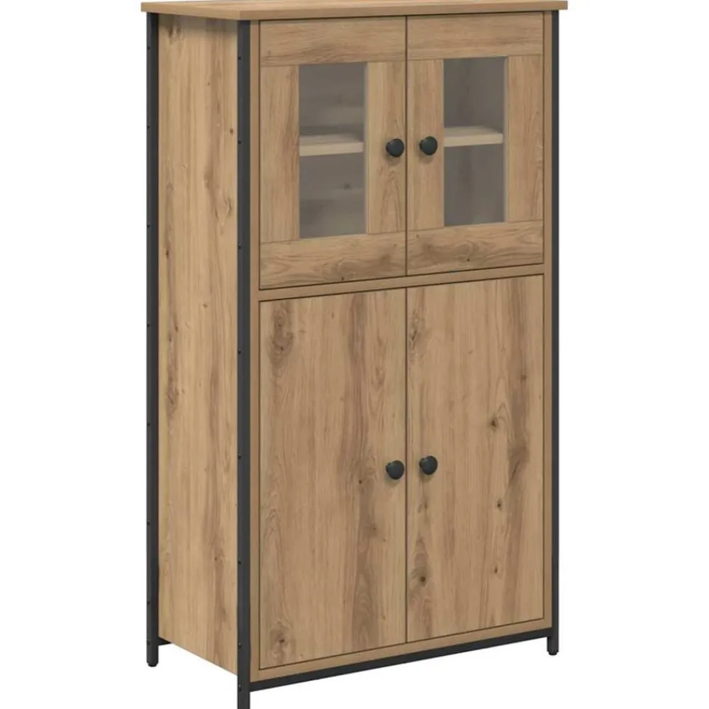 vidaXL Armarios Y Almacenamiento-Alacena Roble artesanal 62 x 32 x 106,5 cm Madera contrachapada