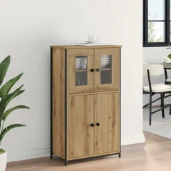 vidaXL Armarios Y Almacenamiento-Alacena Roble artesanal 62 x 32 x 106,5 cm Madera contrachapada