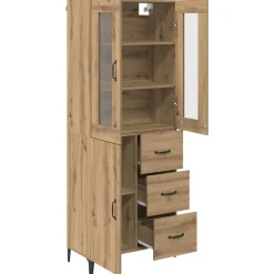vidaXL Alacena Roble artesanal 69,5 x 34 x 180 cm Madera contrachapada Roble artisan Discount
