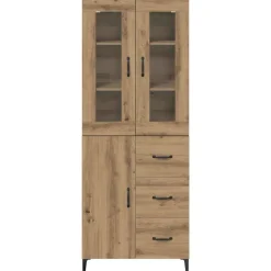 vidaXL Alacena Roble artesanal 69,5 x 34 x 180 cm Madera contrachapada Roble artisan Discount